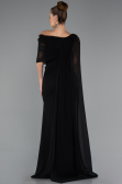 Long Black Chiffon Evening Dress ABU5418