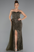 Long Olive Drab Evening Dress ABU5425