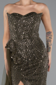 Long Olive Drab Evening Dress ABU5425