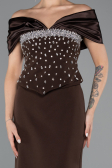 Long Dark Brown Evening Dress ABU5440