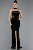 Long Black Velvet Evening Dress ABU5437