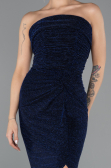 Long Navy Blue Prom Gown ABU5445