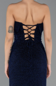 Long Navy Blue Prom Gown ABU5445