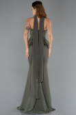 Long Olive Drab Chiffon Evening Dress ABU5457