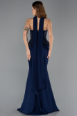 Long Navy Blue Chiffon Evening Dress ABU5457