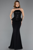 Long Black Chiffon Evening Dress ABU5457