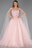 Long Powder Color Haute Couture Dress ABU5466