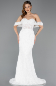 Long White Dantelle Wedding Dress ABG169