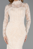 Long Gold Dantelle Haute Couture Dress ABU5462