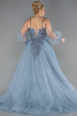 Long Grey Plus Size Engagement Dress ABU3822