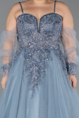 Long Grey Plus Size Engagement Dress ABU3822