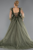 Long Olive Drab Plus Size Haute Couture Dress ABU4608