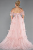 Long Powder Color Plus Size Haute Couture Dress ABU3621