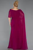 Long Plum Chiffon Plus Size Evening Dress ABU5419