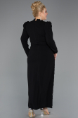 Long Black Plus Size Hijab Dress ABU5411