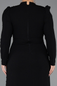 Long Black Plus Size Hijab Dress ABU5411