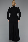 Long Black Plus Size Hijab Dress ABU5395