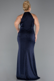 Long Navy Blue Large Size Dress ABU5427