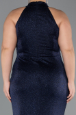 Long Navy Blue Large Size Dress ABU5427