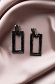 Black Earring UK925