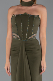 Long Olive Drab Evening Dress ABU5476