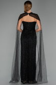 Long Black Beaded Evening Dress ABU5483