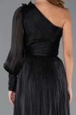 Long Black Chiffon Evening Dress ABU5489