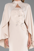 Long Beige Mermaid Evening Gown ABU5485
