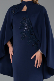 Long Navy Blue Mermaid Evening Gown ABU5485