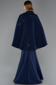 Long Navy Blue Mermaid Evening Gown ABU5485