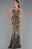 Olive Drab Long Scaly Mermaid Prom Dress ABU5112