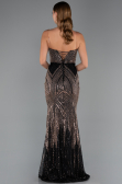 Black Long Scaly Mermaid Prom Dress ABU5112