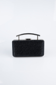 Black Patterned Night Bag SH857
