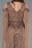 Long Copper Beaded Evening Dress ABU5497