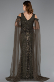 Long Olive Drab Beaded Evening Dress ABU5497