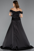 Long Black Satin Evening Dress ABU5507