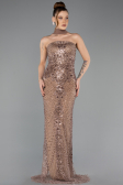 Long Copper Beaded Evening Dress ABU5438