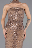 Long Copper Beaded Evening Dress ABU5438