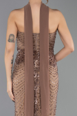 Long Copper Beaded Evening Dress ABU5438