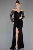 Long Black Dantelle Evening Dress ABU5509