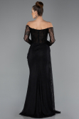 Long Black Dantelle Evening Dress ABU5509