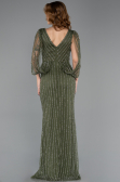 Long Olive Drab Stony Evening Dress ABU5475