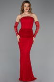 Long Red Dantelle Evening Dress ABU5510
