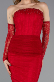 Long Red Dantelle Evening Dress ABU5510