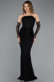 Long Black Dantelle Evening Dress ABU5510