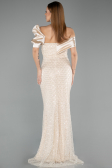 Long Beige Scaly Evening Dress ABU5529