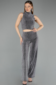 Long Black-Silver Party Dress ABU5533