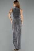 Long Black-Silver Party Dress ABU5533