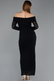 Midi Black Dantelle Party Dress ABK2488