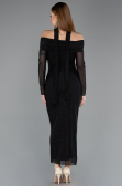 Midi Black Stony Cocktail Dress ABK2491